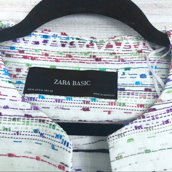 Zara Peplum Metallic Blazer Size Medium - Picture 2 of 7